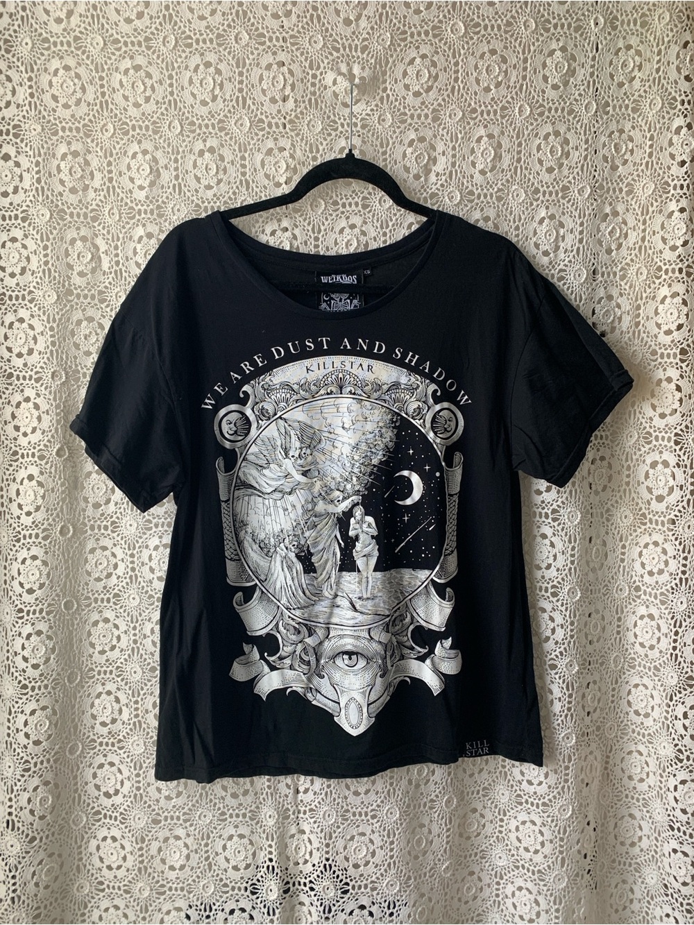 Killstar Black Graphic Tee - 'We Are Dust and Shadow' Women’s Top